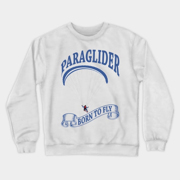 Aesthetic Paragliding Design Crewneck Sweatshirt by VISUALUV